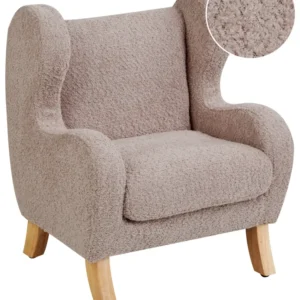 Kids Chair FARUM Boucle Taupe com 3 Gavetas