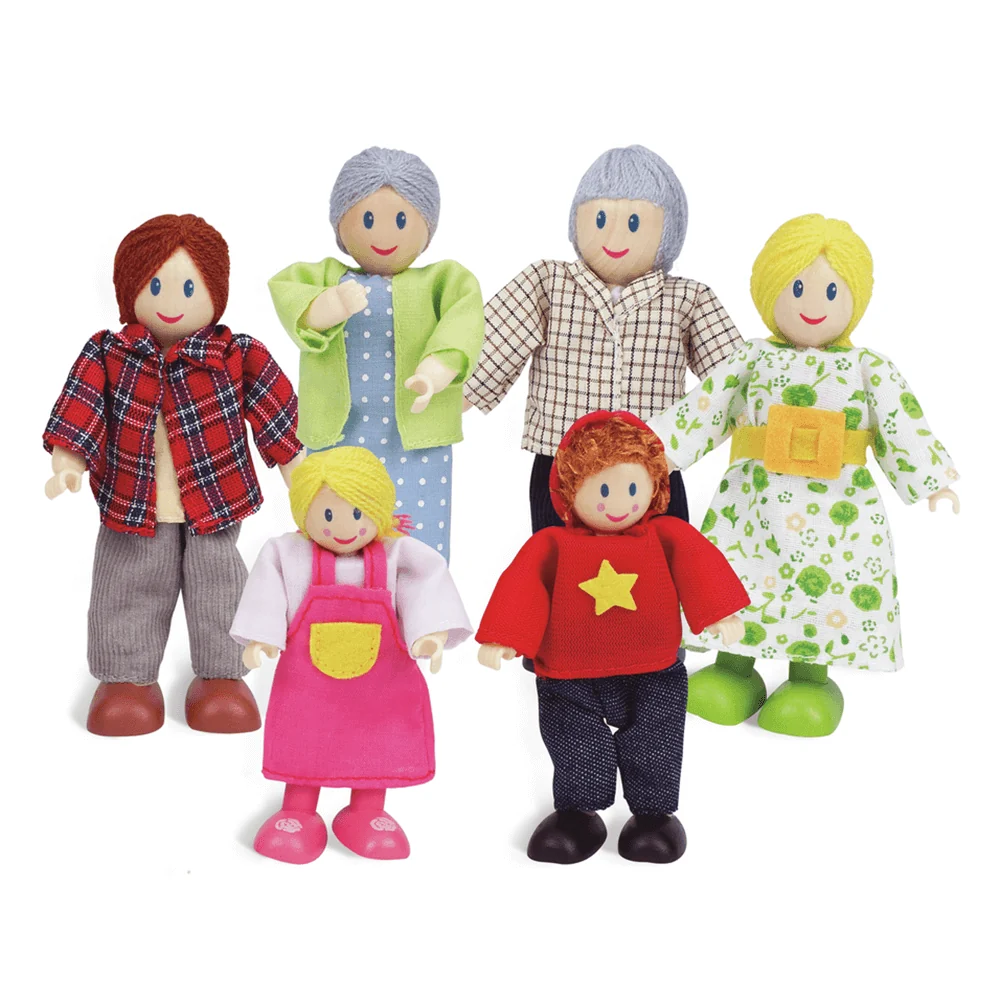 Design Contemporâneo Bonecos de Família Feliz Caucasiana