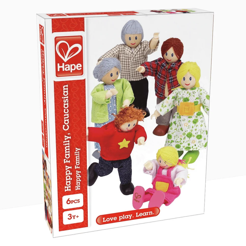 Design Contemporâneo Bonecos de Família Feliz Caucasiana
