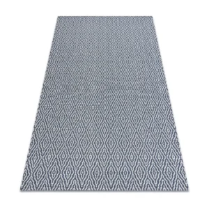 Tapete ECO CASA SIZAL BOHO Diamantes 22084 azul sombrio / creme, tapete 75x150 cm