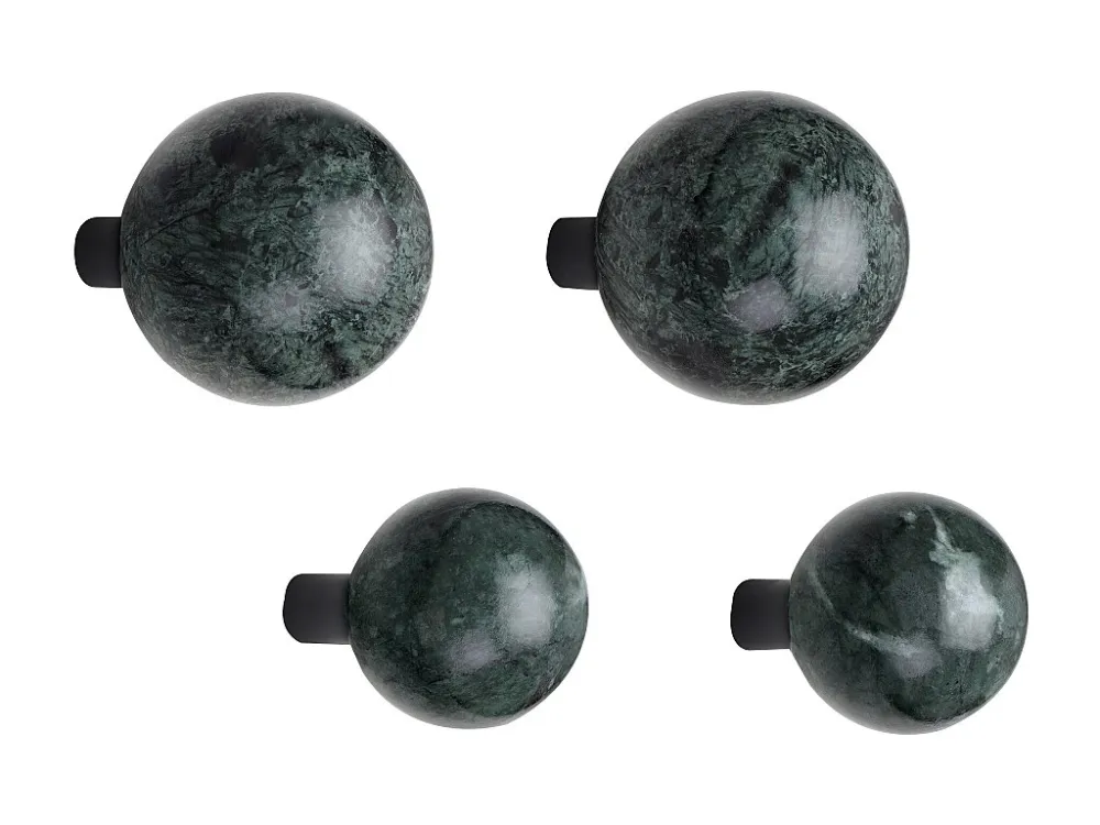 Conjunto de 4 cabides em mármore cor verde - RALONDINE