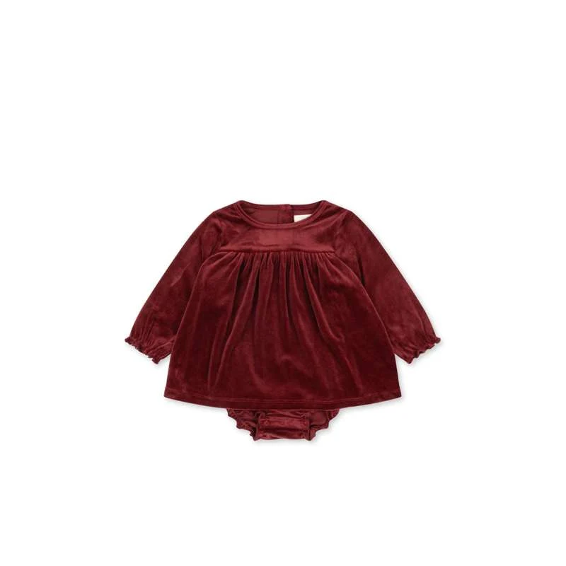 Espalhador Manual de Sal Konges Sløjd Vestido Jingle Romper - GRS - Dahlia Vermelho
