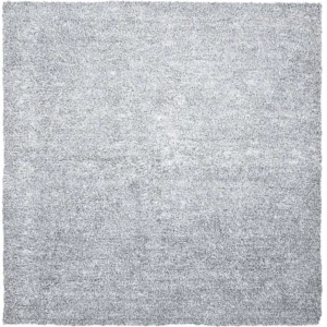 Shaggy Area Rug 200 x 200 cm Salt and Pepper DEMRE