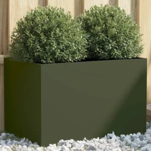 Anel de Irrigação Vaso/floreira 62x40x39 cm ço laminado helado verde-azeitona