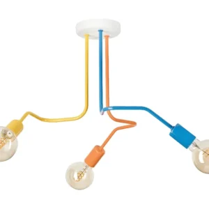 Candeeiro Suspenso Damiano, Multicolorido, 40x55x55 cm, EPIKASA Diâmetro de 30 cm