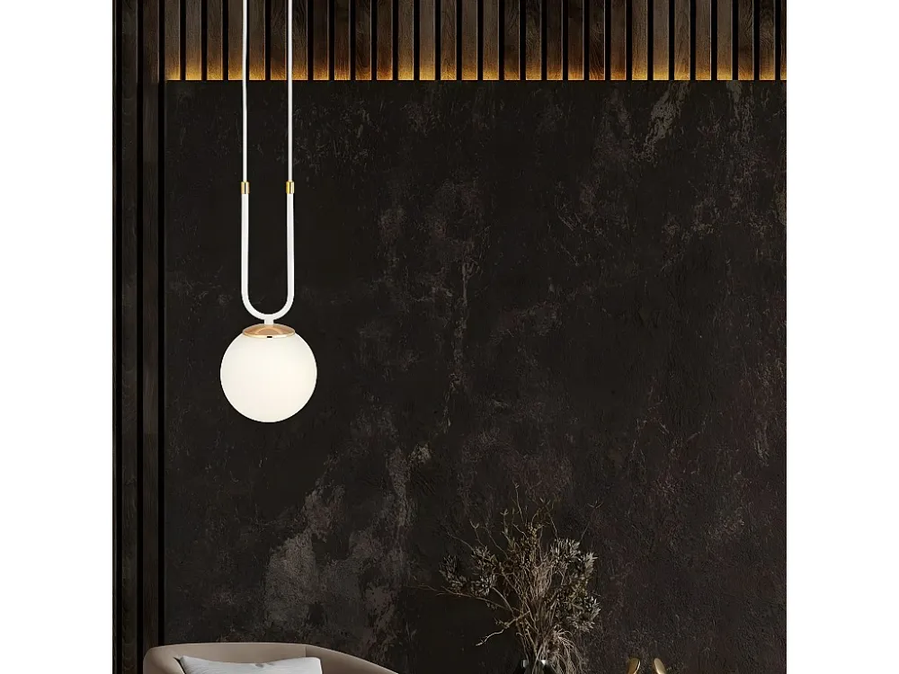 Candeeiro Suspenso Glam, Branco, 15x115x15 cm, EPIKASA Kit de 3 Tamanhos