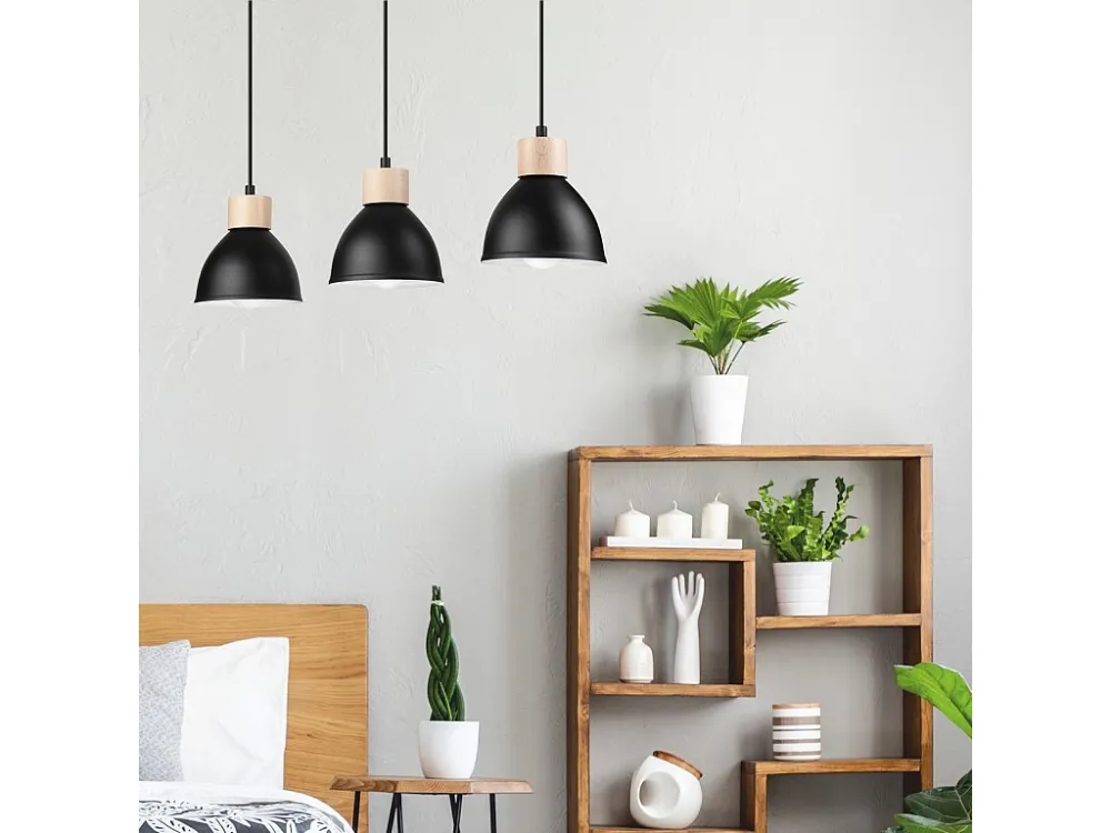 Candeeiro Suspenso Nico, Preto, 80x70x15 cm, EPIKASA para Plantas Suculentas