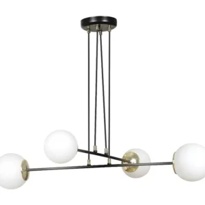 Candeeiro Suspenso Ognis, Preto, 75x100x75 cm, EPIKASA Cerâmica Esmaltada