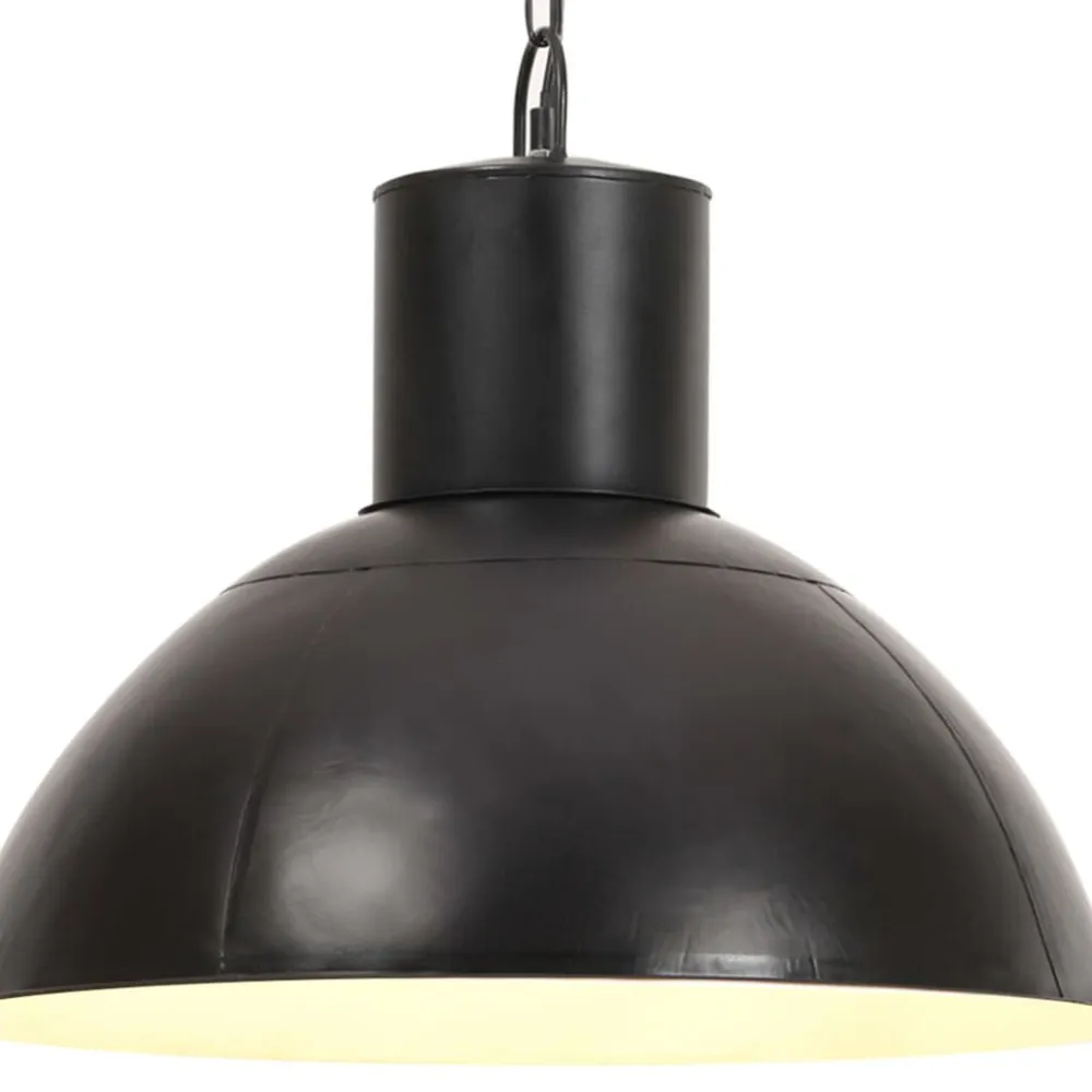 Candeeiro suspenso redondo 25 W 48 cm E27 preto para Varandas e Sacadas
