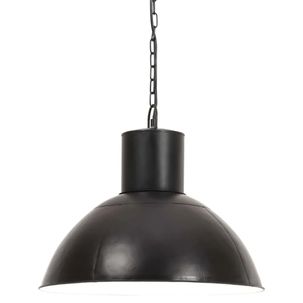 Candeeiro suspenso redondo 25 W 48 cm E27 preto para Varandas e Sacadas