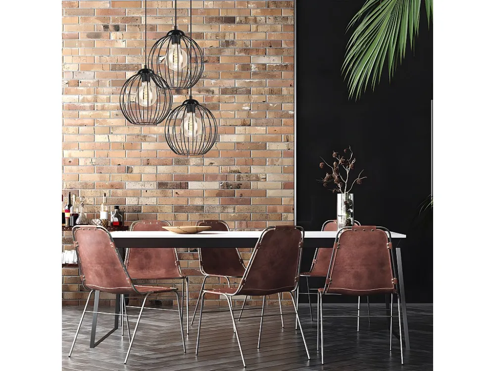 Candeeiro Suspenso Zoya, Preto, 107x50x24 cm, EPIKASA com Prateleira de Cultivo Integrada