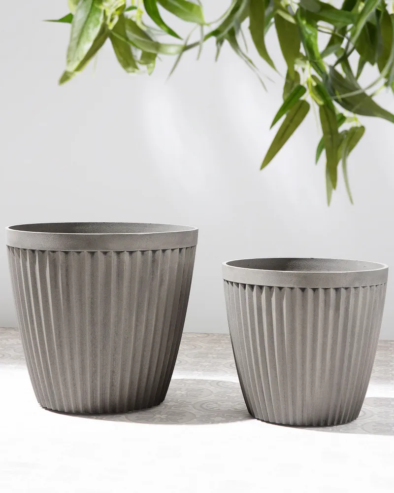 Capacidade Extra Grande Vaso decorativo ⌀ 44 cm taupe POKA
