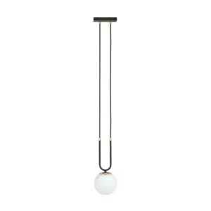 Prato Coletor Candeeiro Suspenso Glam, Preto, 15x115x15 cm, EPIKASA