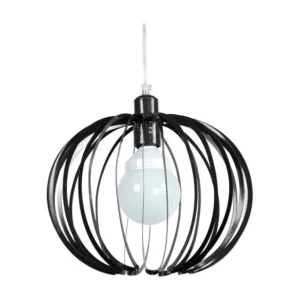 Suspensão TOSEL AFONSO metálico globo preto D25 x H85 cm com Pés Elevadores