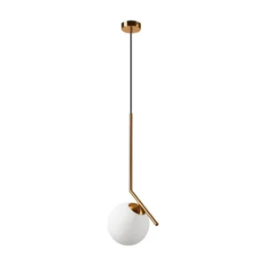 Vaso com Reservatório Candeeiro Suspenso Amber, Latão, 30x30x130 cm, EPIKASA