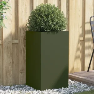 Vaso/floreira 42x38x75 cm ço laminado fresco verde