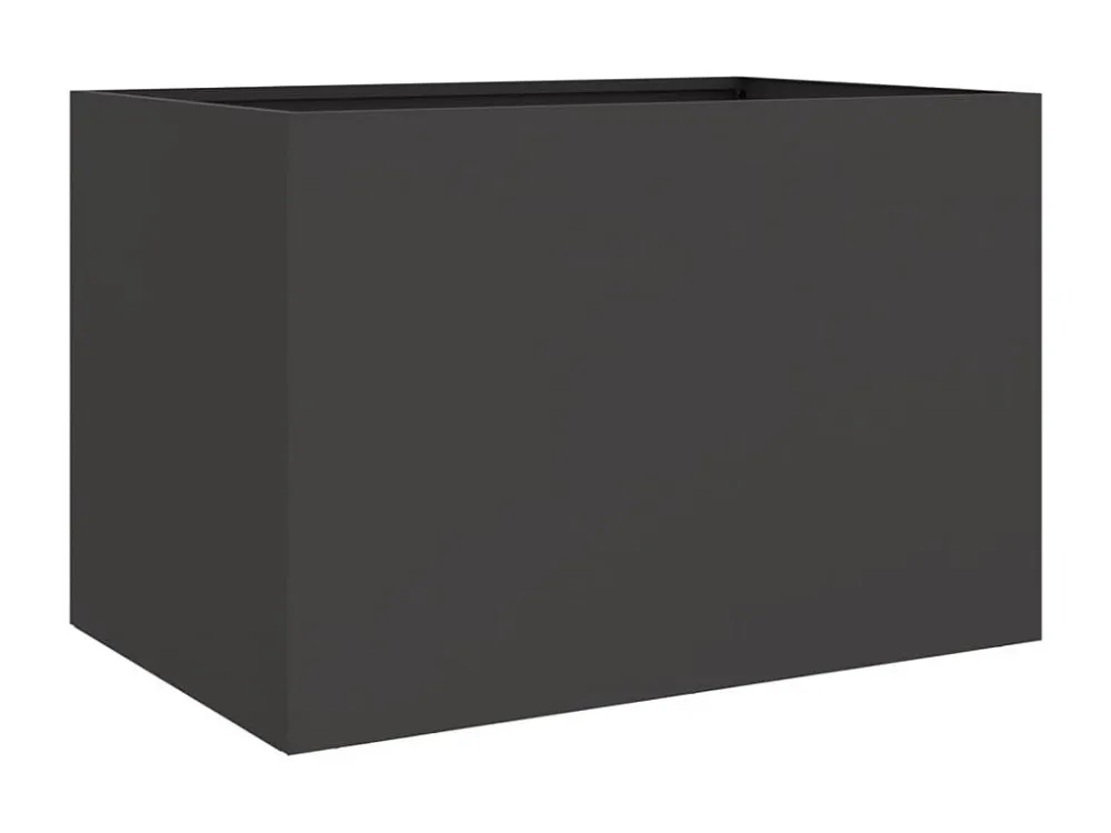 Vaso/floreira 62x40x39 cm ço laminado helado preto