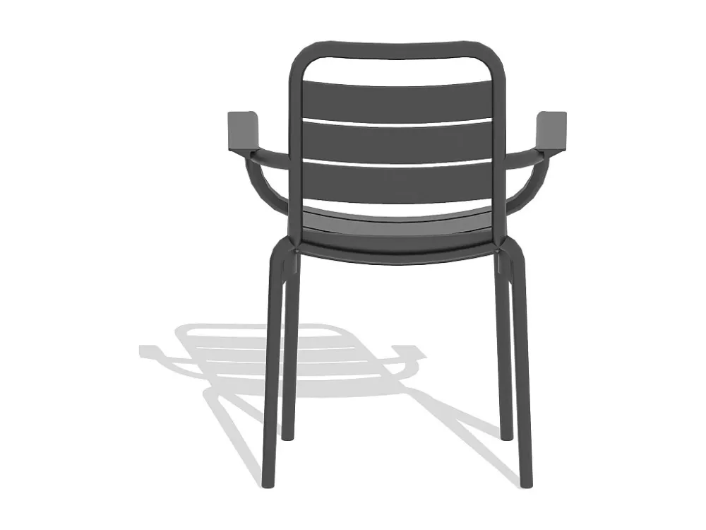 Cadeira de plástico adequada para utilização no exterior - Karen - Preto Nest Dream