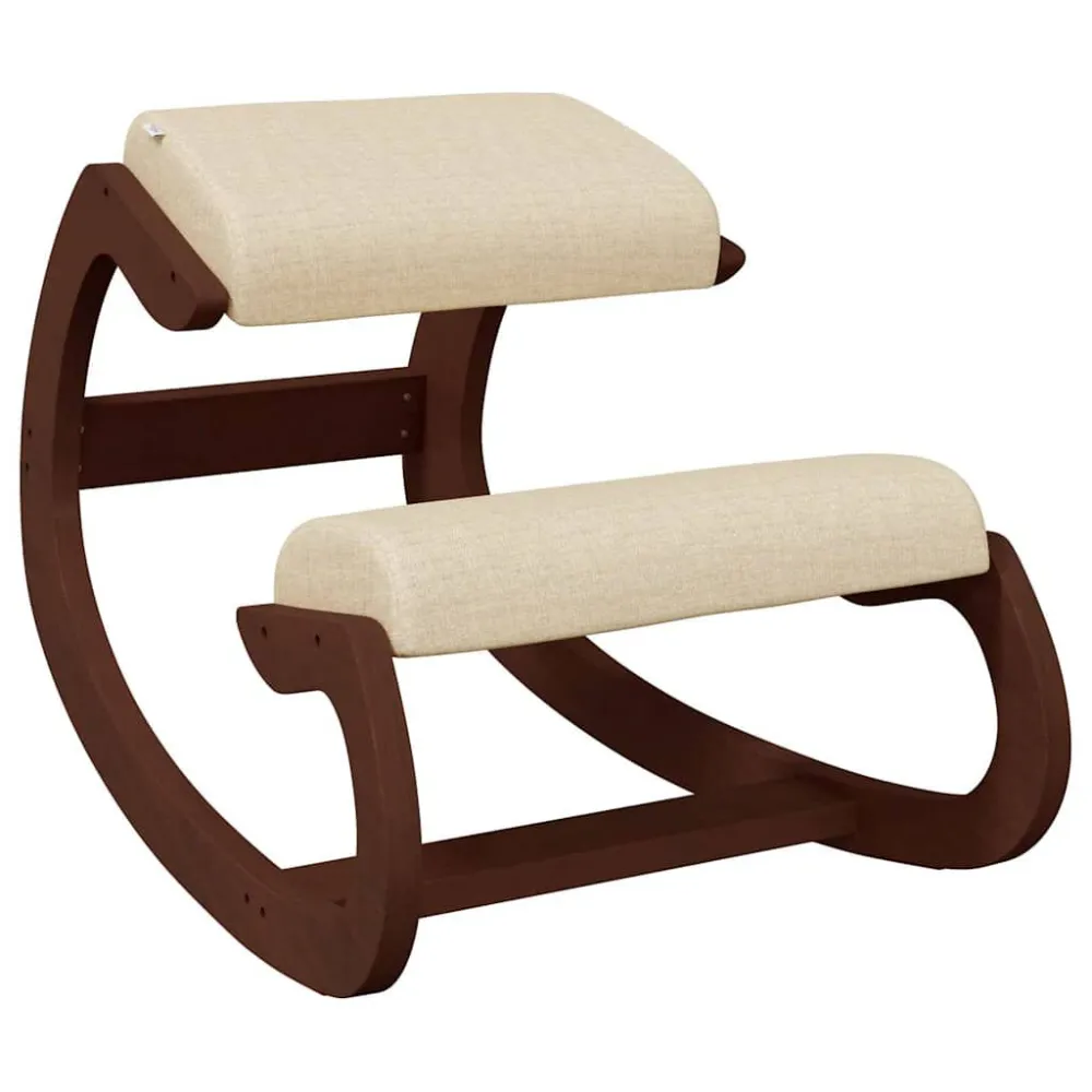Estante para Jogos Cadeira de ajoelhar 55x84x55 cm contraplacado de bétula creme