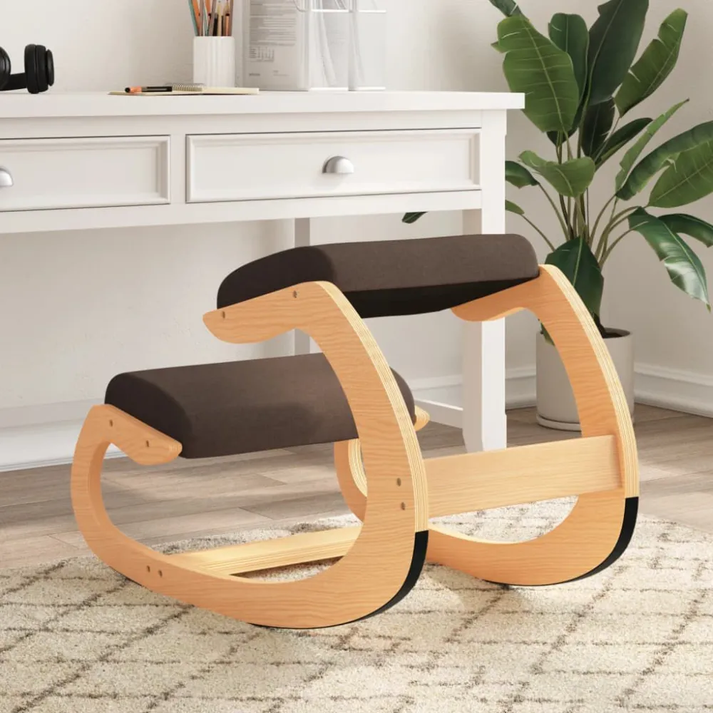 Resistente para Ambientes de Lazer Cadeira de ajoelhar 55x84x55cm contraplacado de bétula castanho