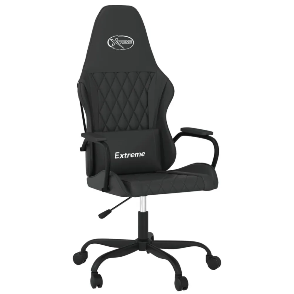 Cadeira gaming de massagens couro artificial preto