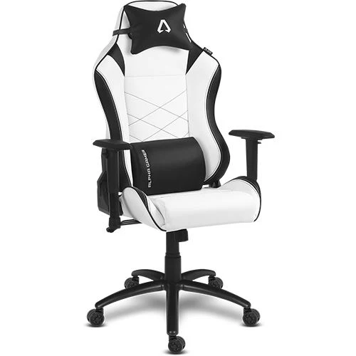 Cadeira Gamer Ergonômica Cadeira Gaming Alpha Gamer Atena - Branco/Preto