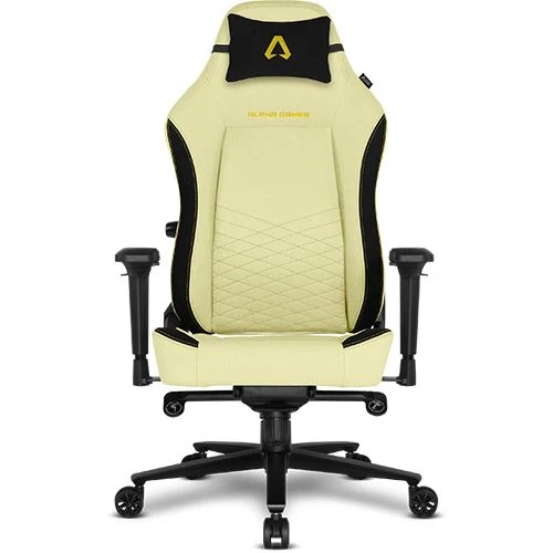 Cadeira Gaming Alpha Gamer Alegra - Amarelo com Porta-copos Integrado
