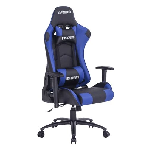 Cadeira Gaming Infiniton Gamer Gseat-21 Preto / Azul Estofamento em Couro Sintético