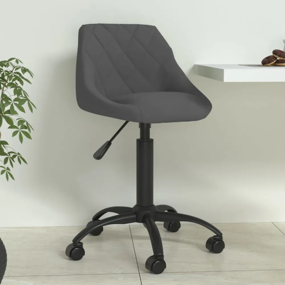 Cadeira de jantar veludo cinzento-escuro - Design Modular e Ajustável