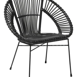 Ergonômico de Alta Qualidade Cadeira de rattan preto SARITA