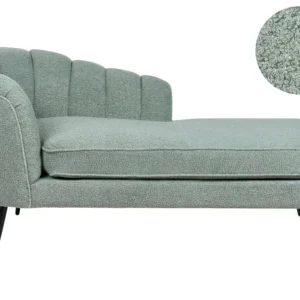 Left Hand Boucle Chaise Lounge Verde ALLIER