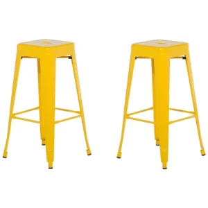 Mesa de Air Hockey Banco de bar Conjunto de 2 Amarelo CABRILLO