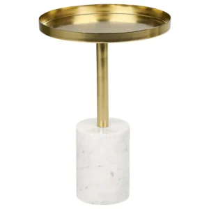 Metal Side Table Luzente and White CAMELO