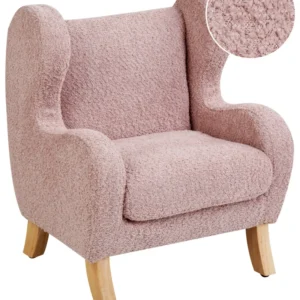 Cadeira para crianç FARUM Bouclé Rosa