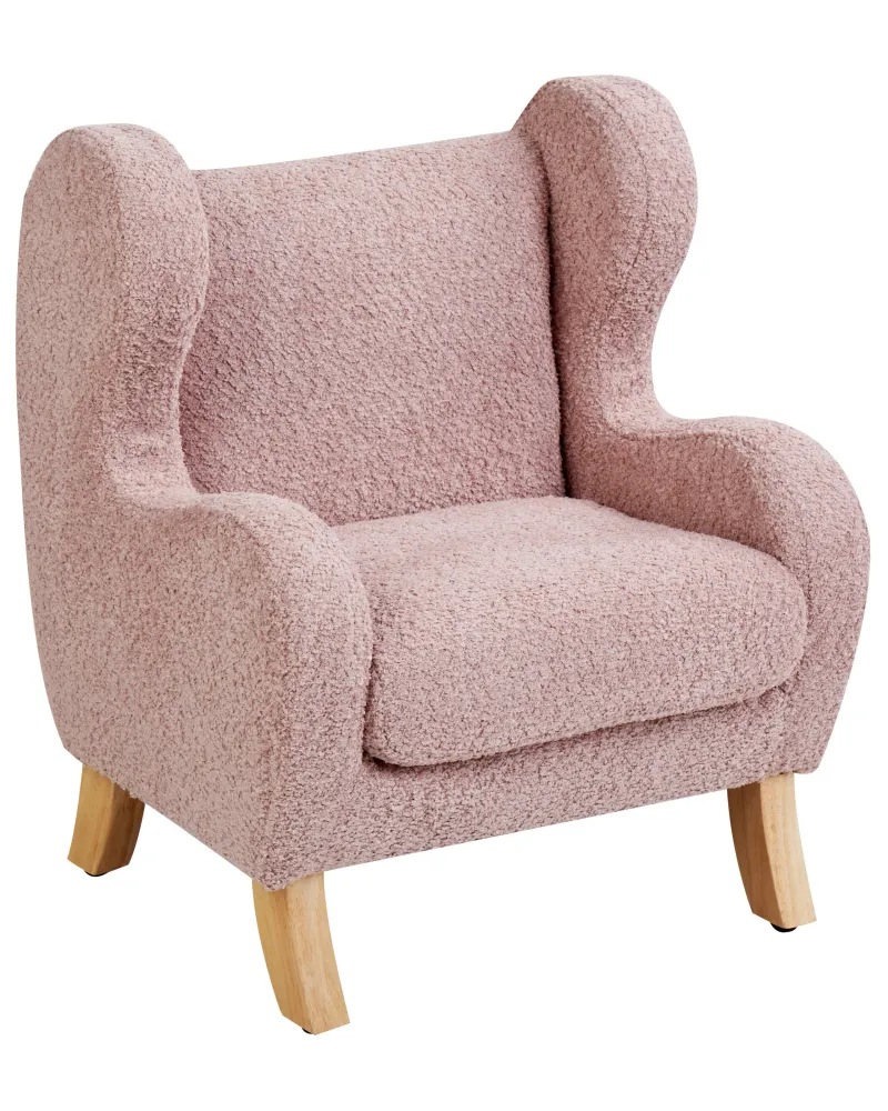 Cadeira para crianç FARUM Bouclé Rosa