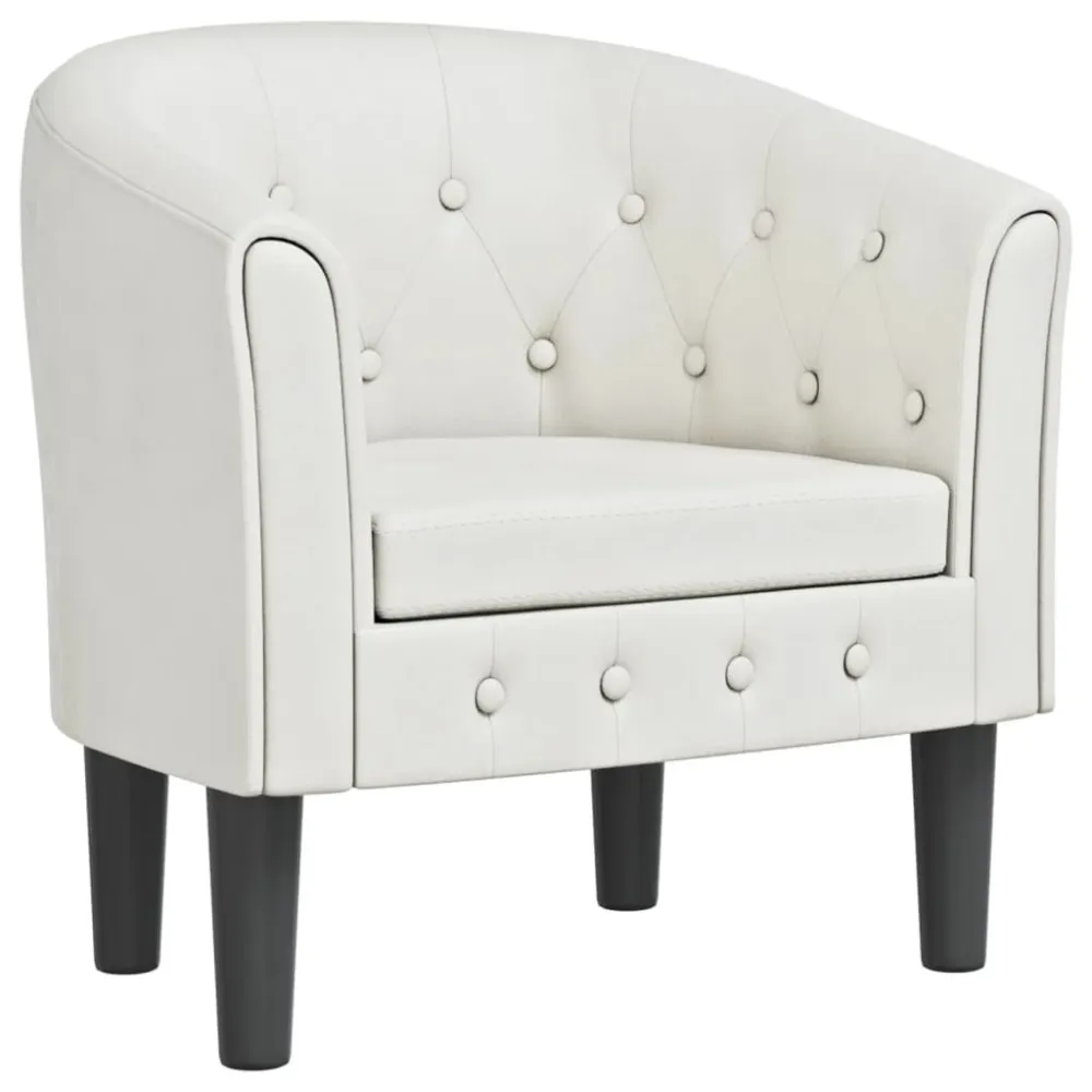 Poltrona couro artificial branco