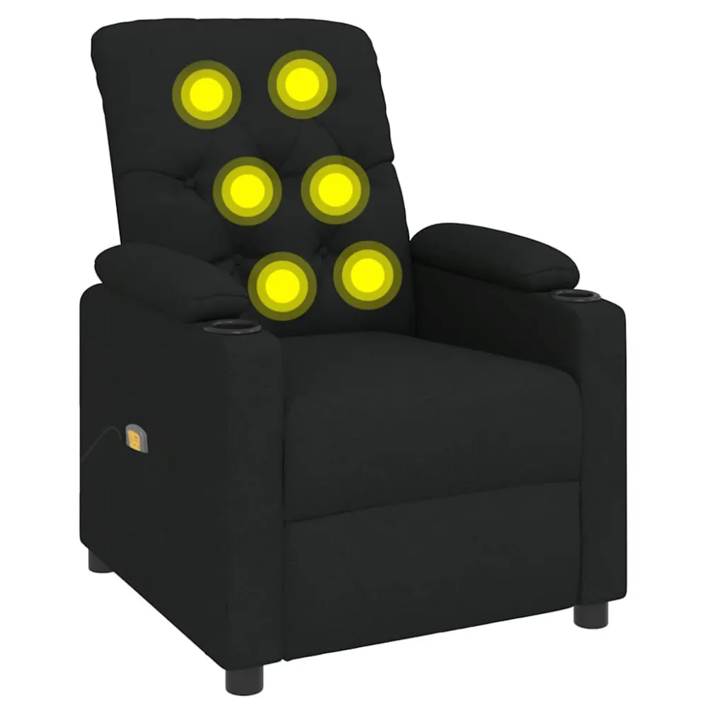 Poltrona de massagens tecido preto