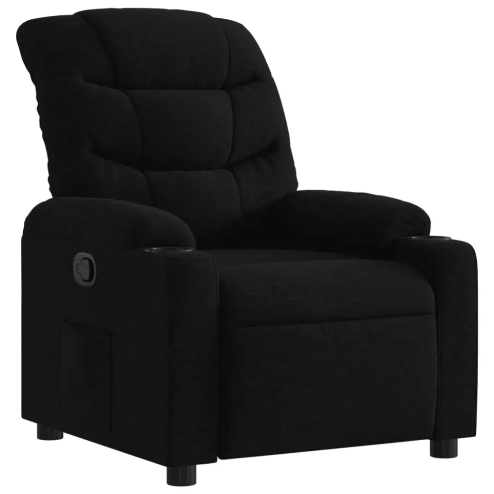 Poltrona reclinável tecido preto