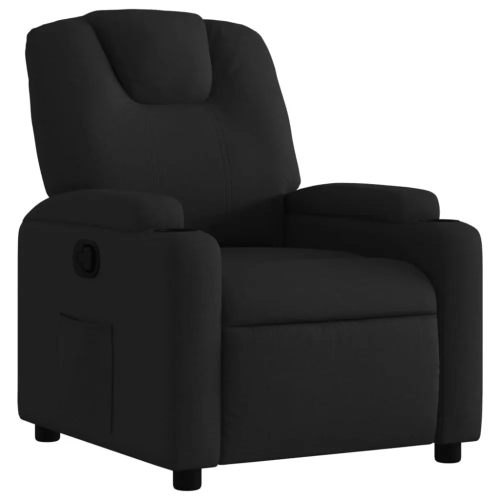 Poltrona reclinável tecido preto
