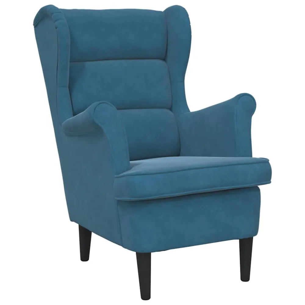 Poltrona veludo azul