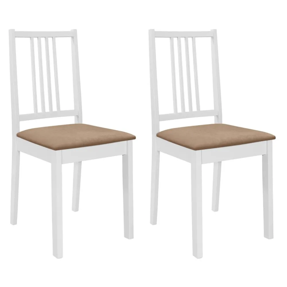Armário para Louças Cadeiras de jantar com almofadões 2 pcs madeira maciç cinzento