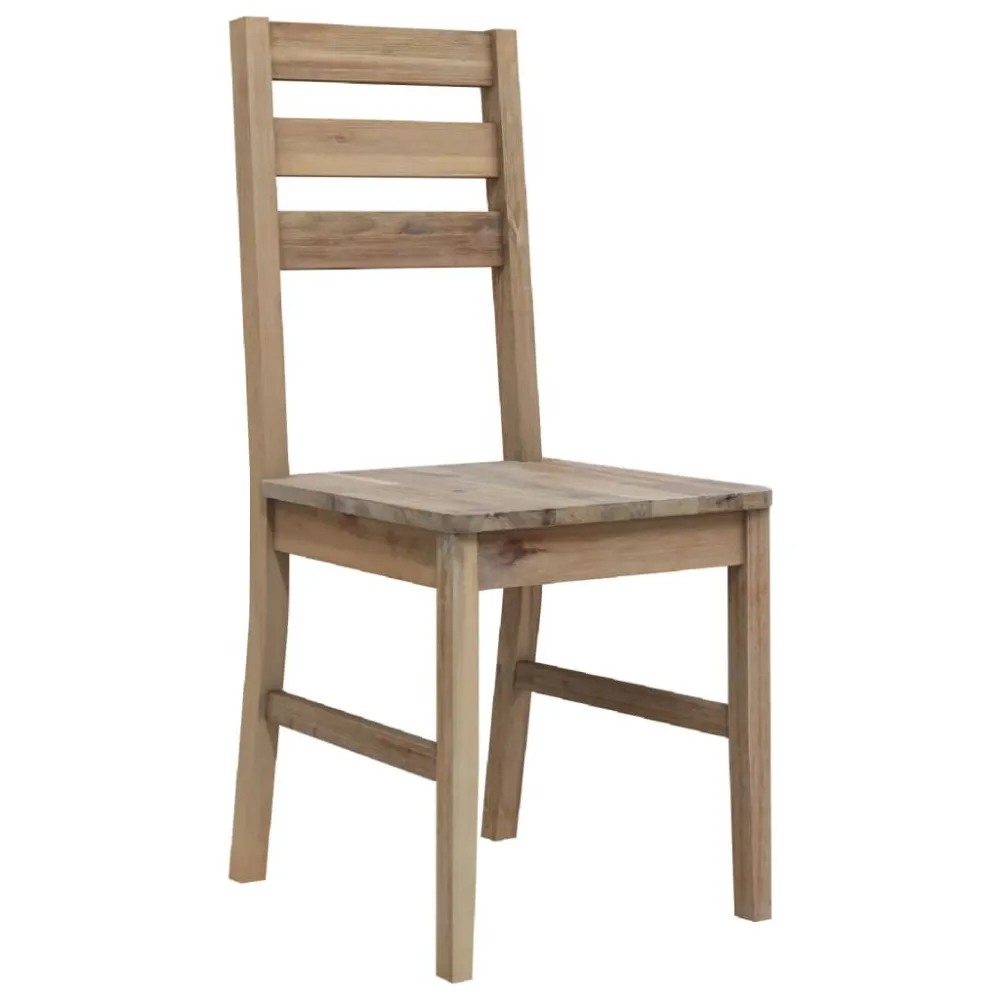 Banqueta com Encosto Cadeiras de jantar 4 pcs madeira de acácia maciç