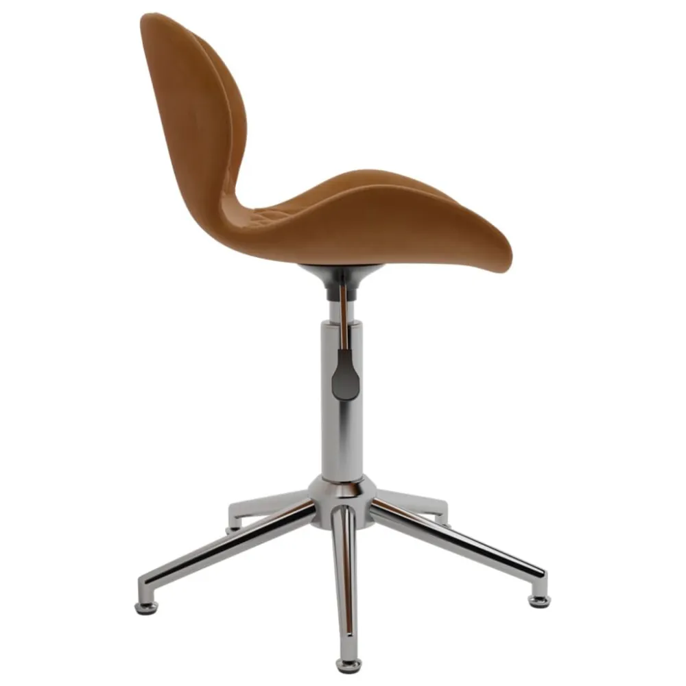 Cadeira de jantar giratória veludo castanho Dimensões 180x90cm