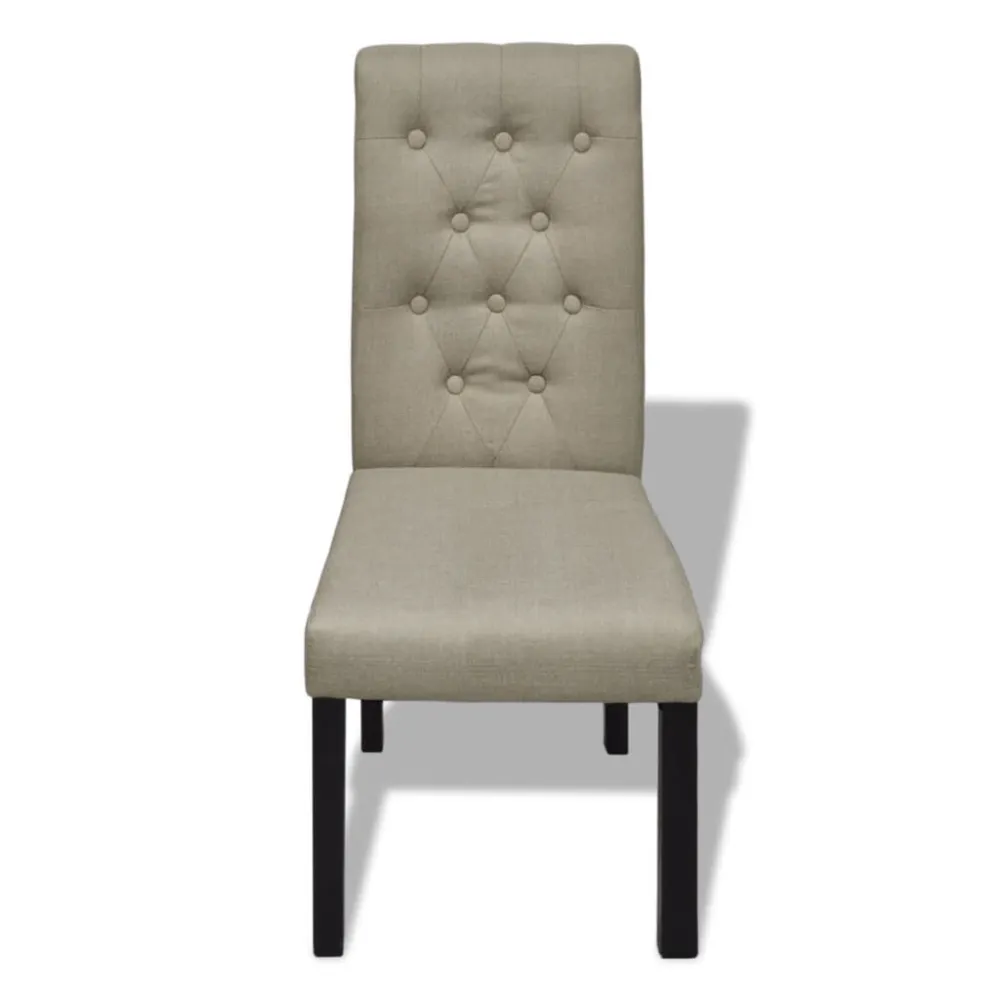 Design Ergonômico Cadeiras de jantar 2 pcs tecido bege
