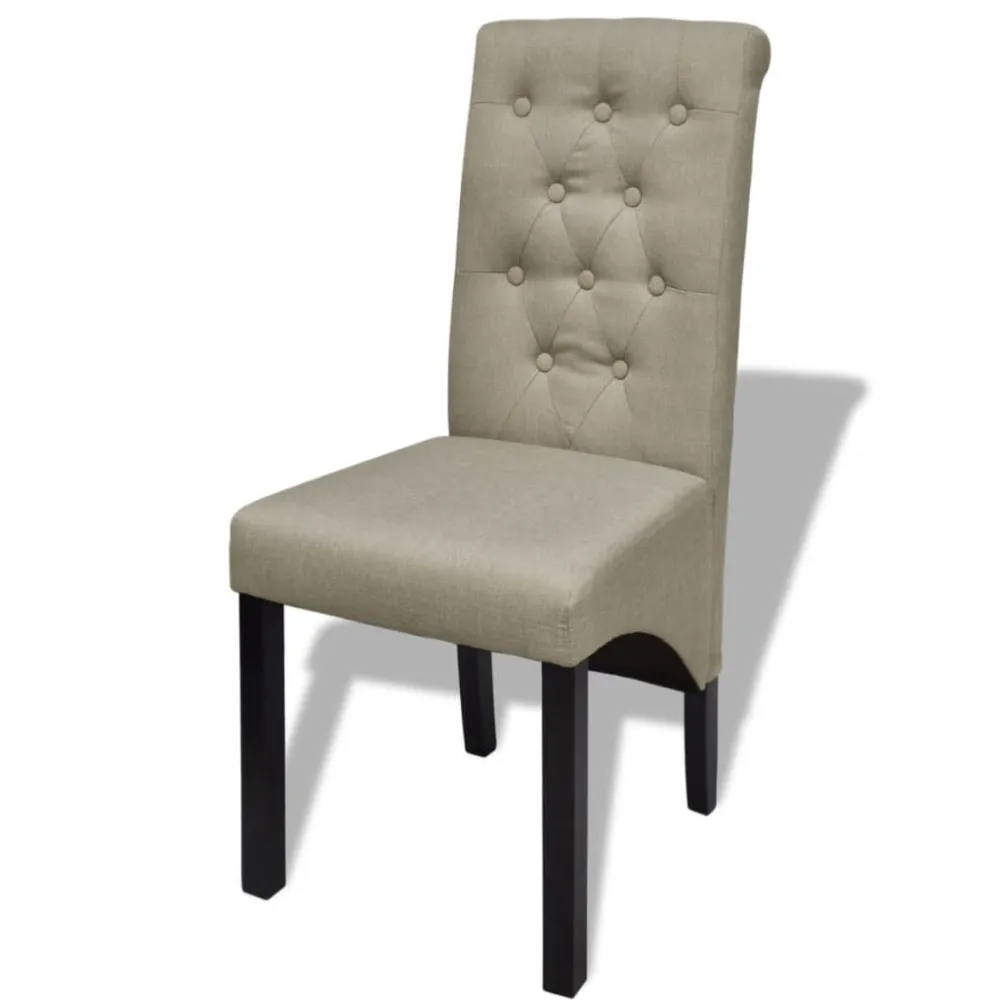 Design Ergonômico Cadeiras de jantar 2 pcs tecido bege