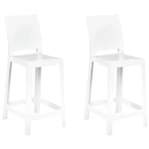Banco de bar Conjunto de 2 Branco WELLINGTON