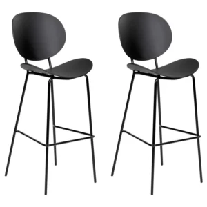 Banco de bar Conjunto de 2 Preto SHONTO