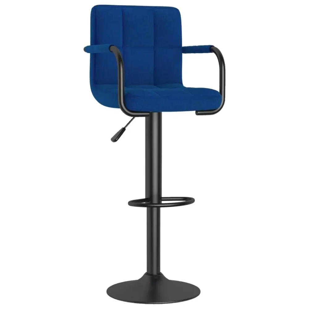 Banco de bar tecido azul