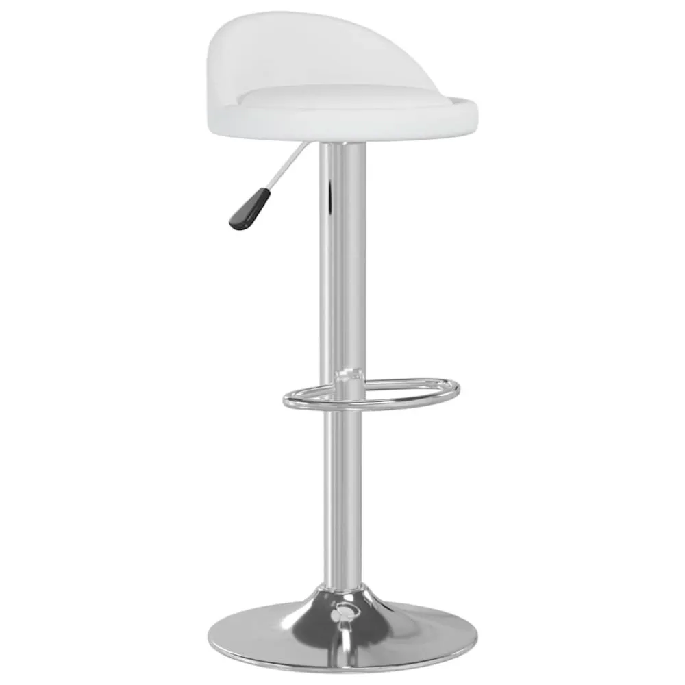 Bancos de bar 2 pcs couro artificial branco