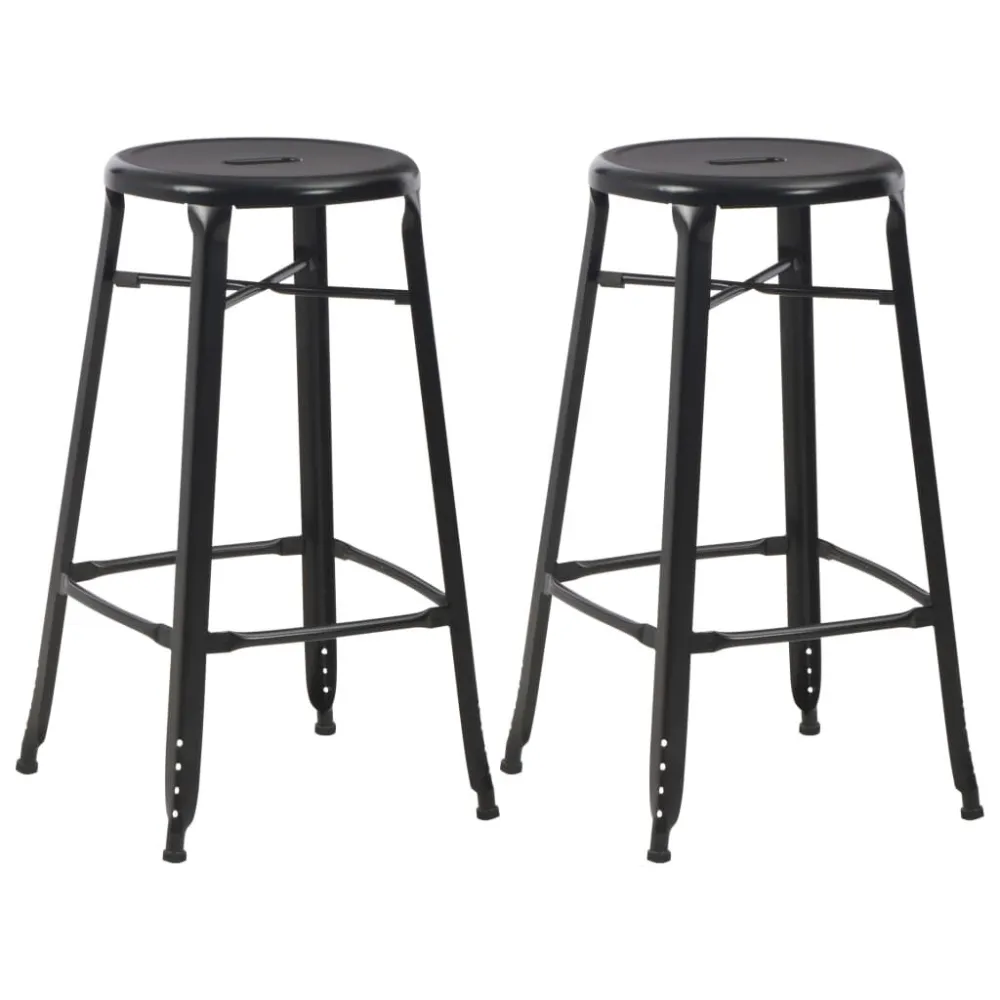 Bancos de bar 2 pcs ço preto
